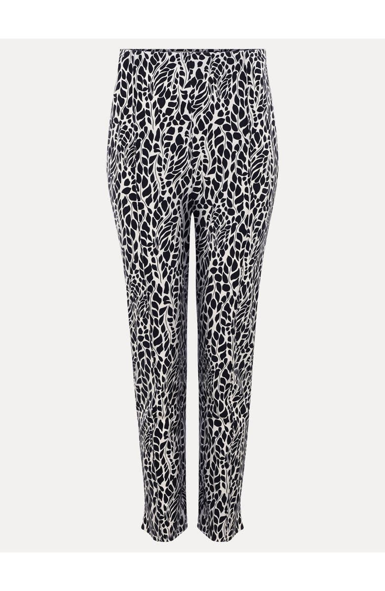Phase Eight Carmella Printed Cropped Trousers, Alternate, color, Black/Ivory