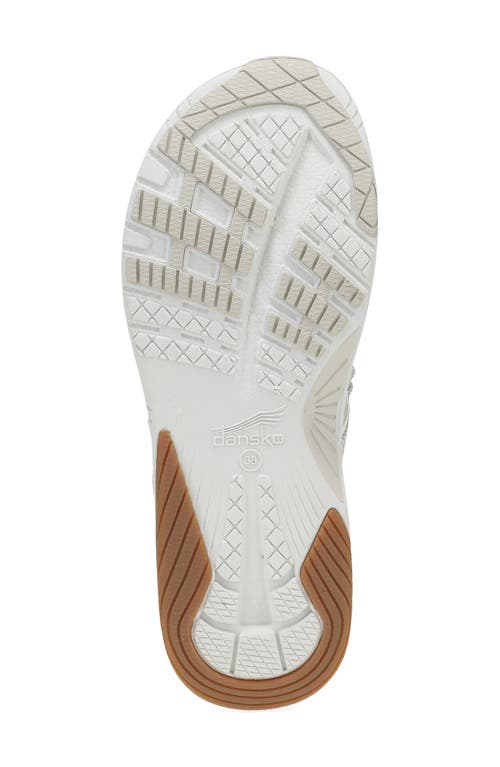 Dansko Rosemary Platform Flip Flop In Silver Metallic