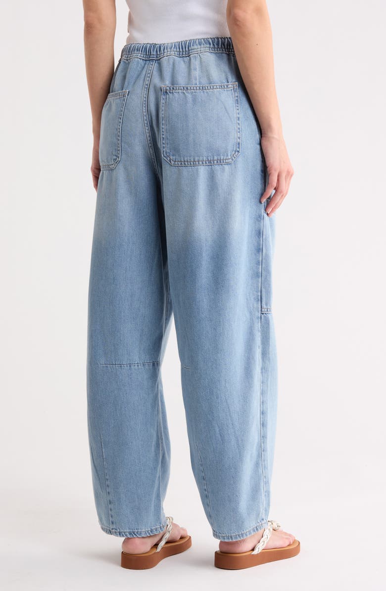 Lucky Brand Pull-On Barrel Leg Jeans, Alternate, color, West Texas Skies