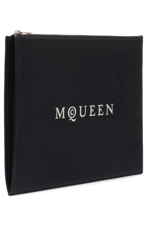 Alexander Mcqueen Large Mcqueen Leather Pouch In Multi
