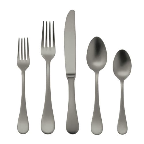 Mepra Brescia Ice Black Gold Flatware Set