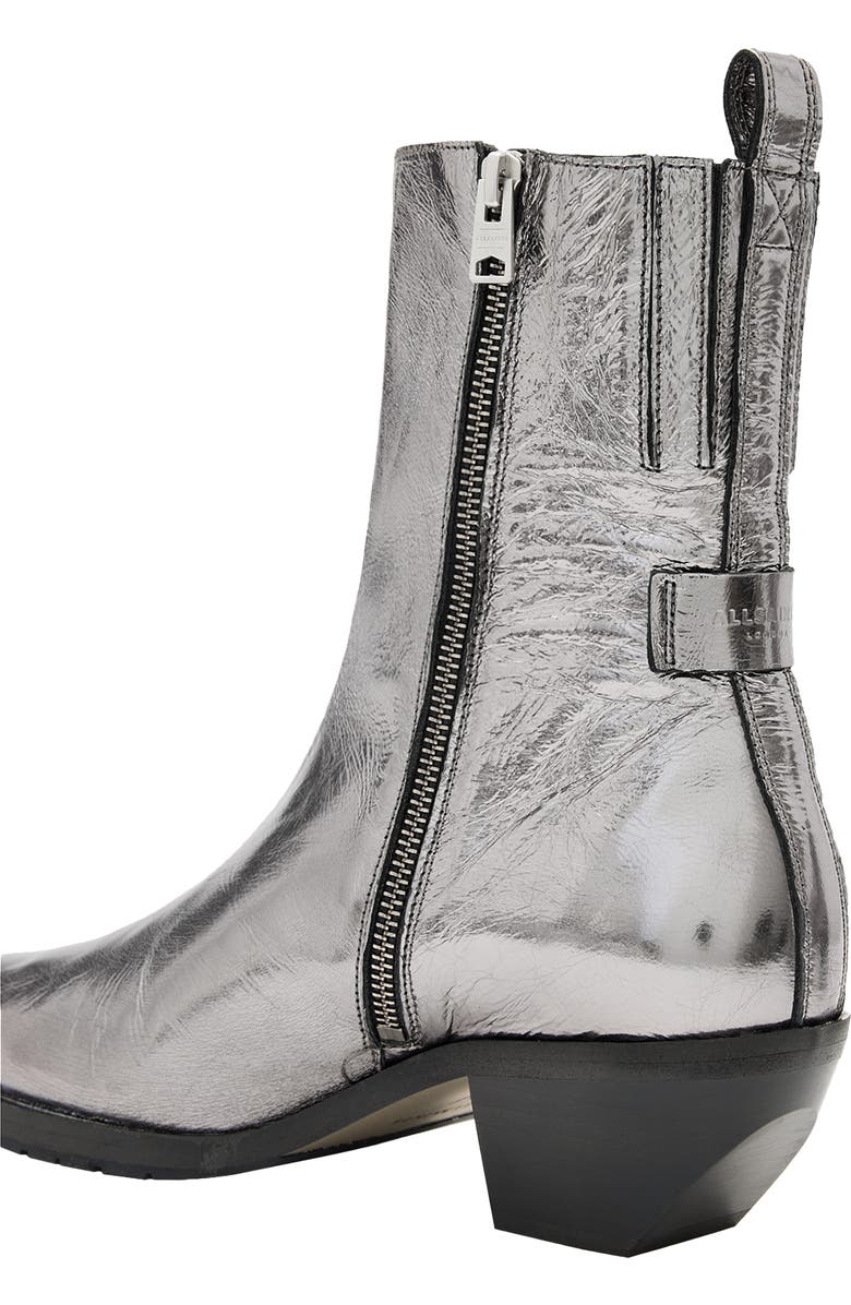 AllSaints Bazely Metallic Bootie, Alternate, color,