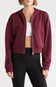 90 DEGREE BY REFLEX Odessa Full Zip Cropped Hoodie
