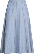 Halogen® Pintuck Panel Midi Skirt