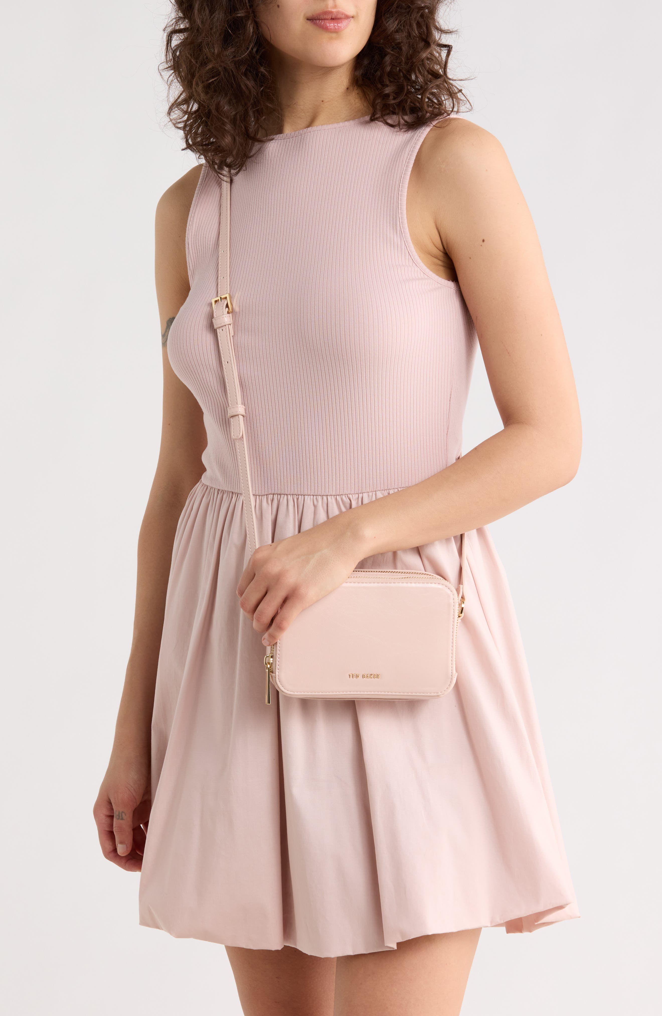 Ted Baker Stina Crossbody Bag, Alternate, color, Medium Pink