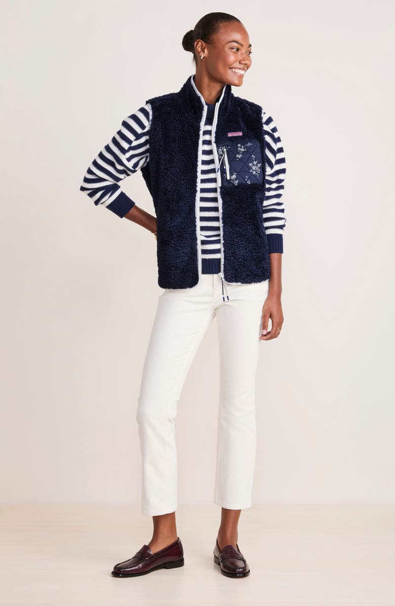 vineyard vines Water Resistant High Pile Fleece Vest, Alternate, color,