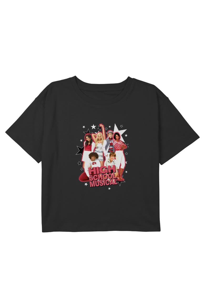 Girl's High School Musical Wildcats Star Group Shot  Graphic T-Shirt, Main, color, Black