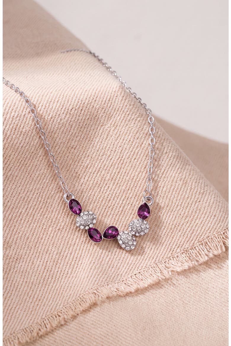 Crystal Drop Pendant Necklace, Alternate, color, Amethyst