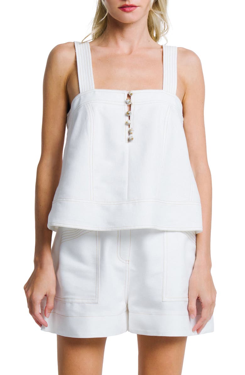 CIEBON Jaclyn Crop Tank, Main, color, White