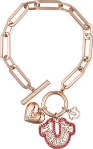 True Religion Charmy link bracelet