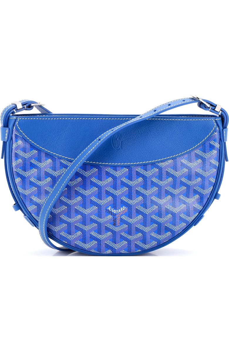 Pre-Owned Goyard Hirondelle Shoulder Bag Coated Canvas and Leather, Main, color, Blue