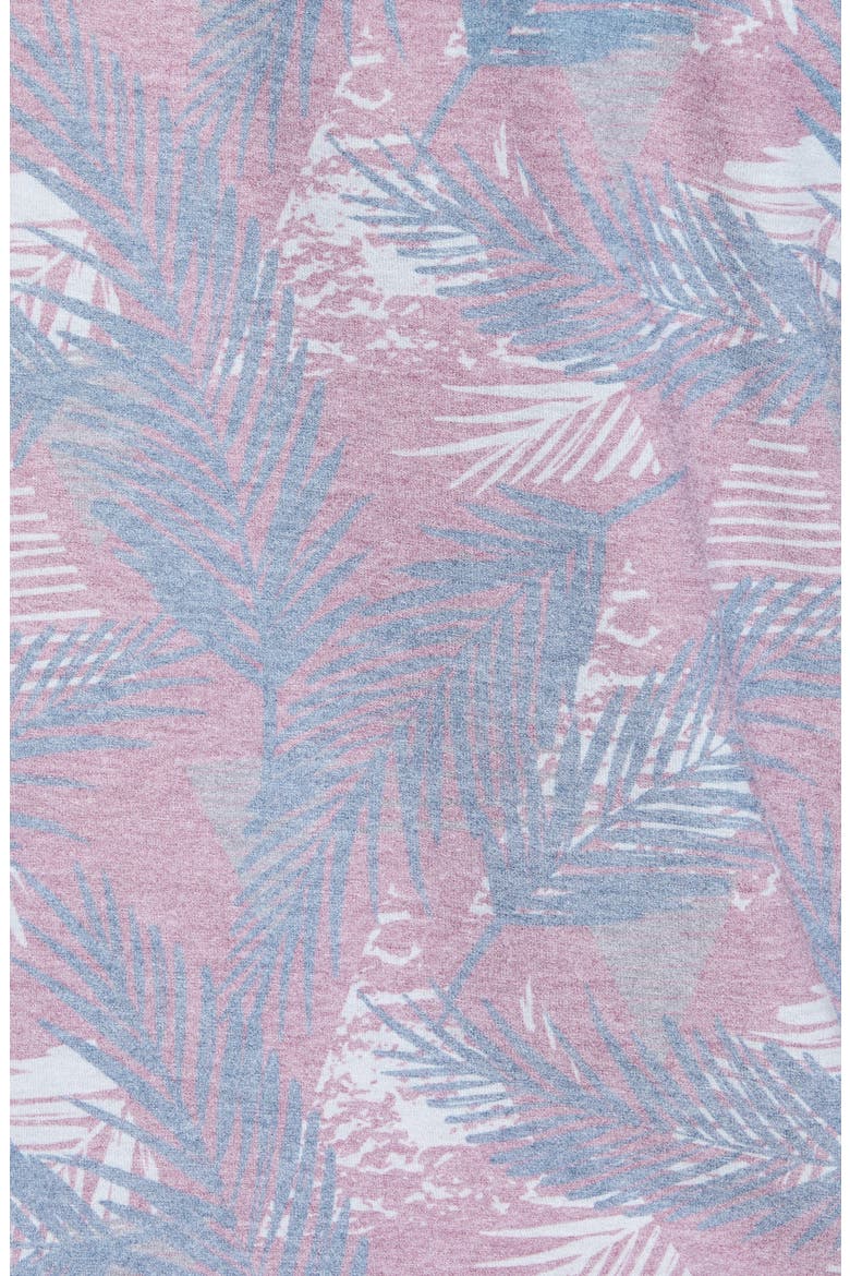Saucey Regular Fit Tropical Short Sleeve Button-Up Shirt, Alternate, color, HEATHER MAUVE WINE