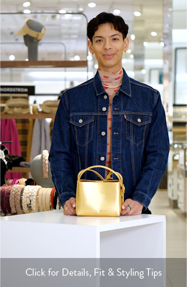 Mini Metallic Faux Leather Shopper, sales video thumbnail