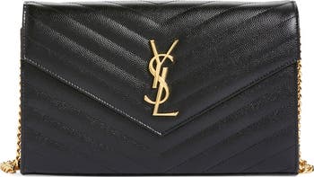 【SAINT LAURENT】CASSANDRE MATELASSE WALLET●668290BOWA11000 Saint Laurent Cassandre Matelassé Leather Wallet on a Chain