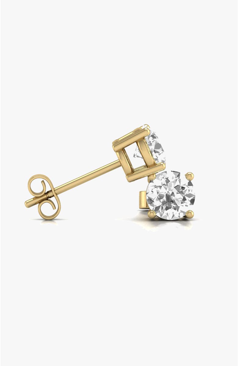 SEREIA OFFICIAL 14k Gold Stud Lab Diamond 1.5 Carats Earrings, Alternate, color, Yellow Gold
