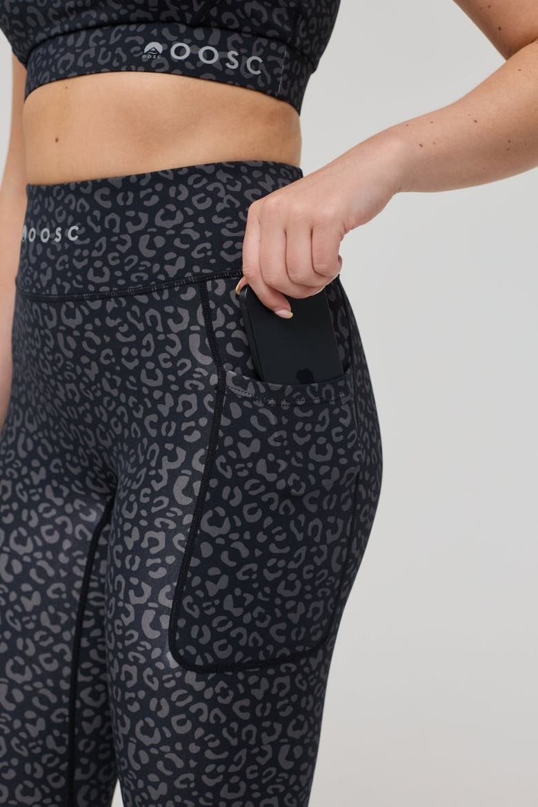 Infinite High Waisted Leggings - Black Leopard, Alternate, color, Black Leopard