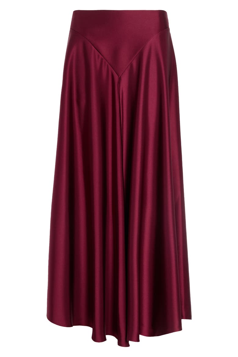 Ames Satin Maxi Skirt, Alternate, color, GRENACHE