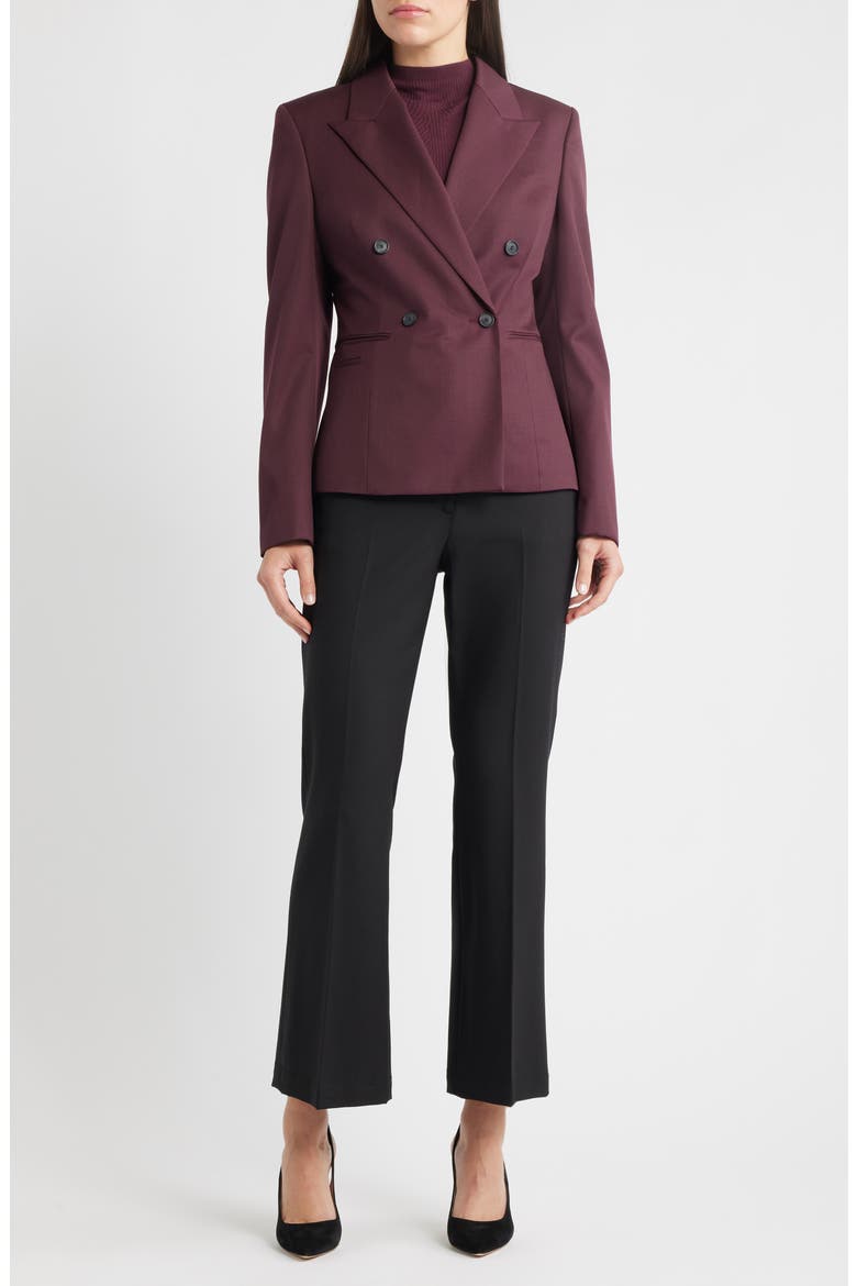 Jiamia Virgin Wool Double Breasted Blazer, Main, color, SOFT VERMILLION
