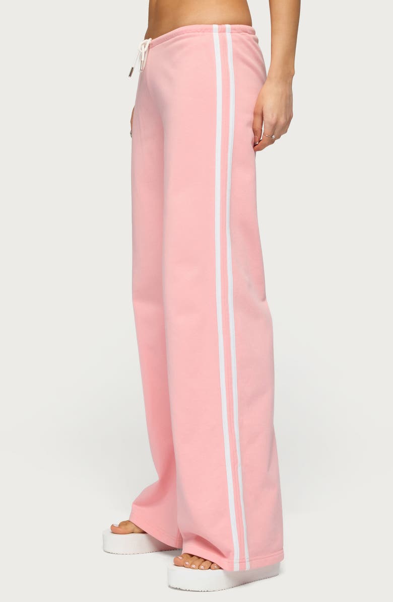 EDIKTED Cammile Contrast Stripe Sweatpants, Alternate, color, Light-Pink
