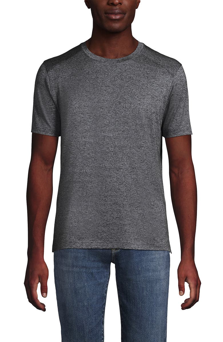 Lands' End School Uniform Rapid Dry Short Sleeve Modern Fit Tee, Main, color, Soapstone Space Dye