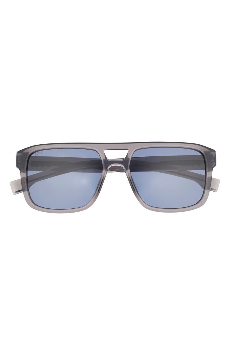 BOSS 56mm Navigator Sunglasses, Main, color, Grey