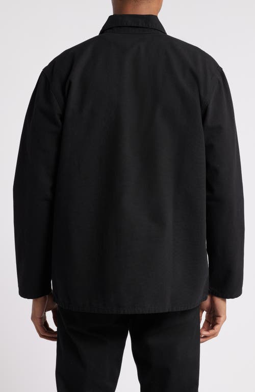 Service Works Organic Cotton Corduroy Button-up Chore Coat In Black