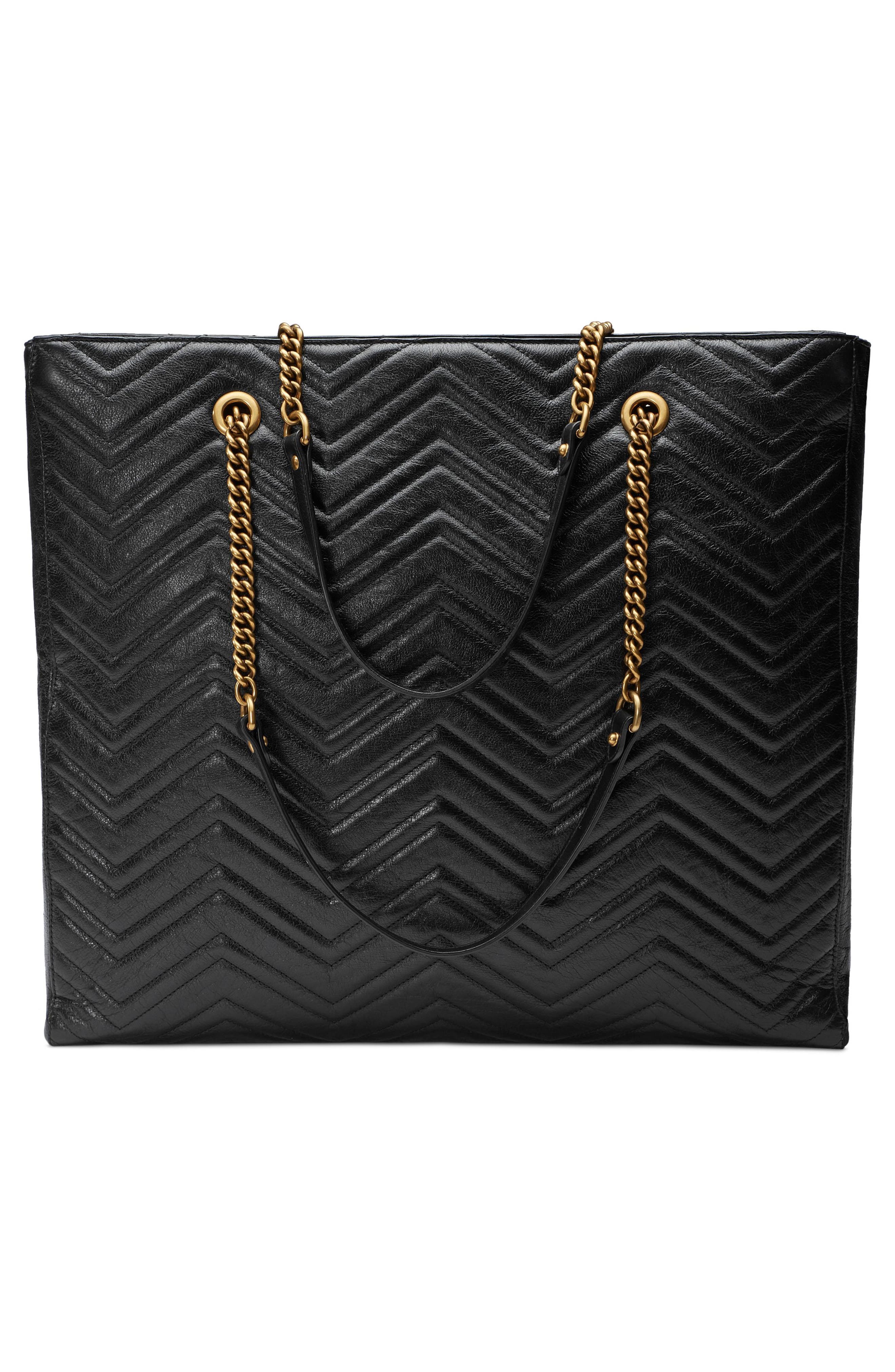 Gucci Matelassé Leather North/South Tote Bag, Alternate, color, 