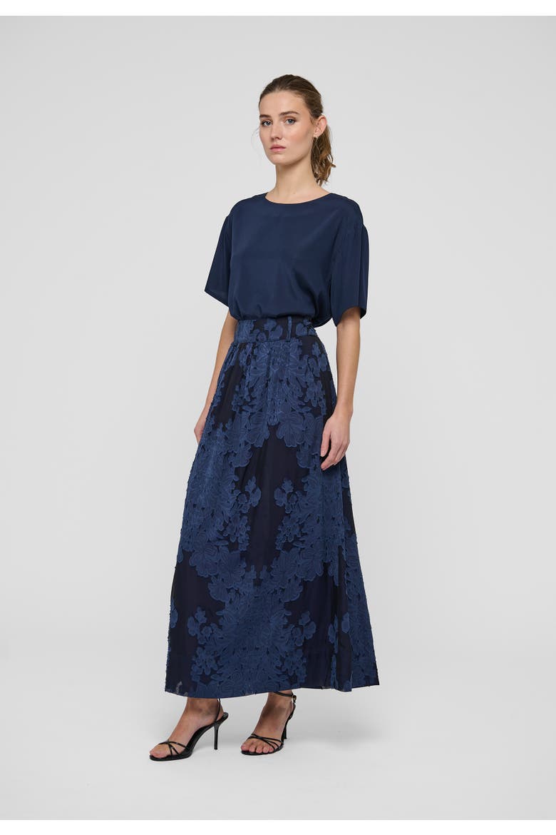 Kirdea High-Waist Floral Maxi Skirt, Alternate, color, Flora Imperial