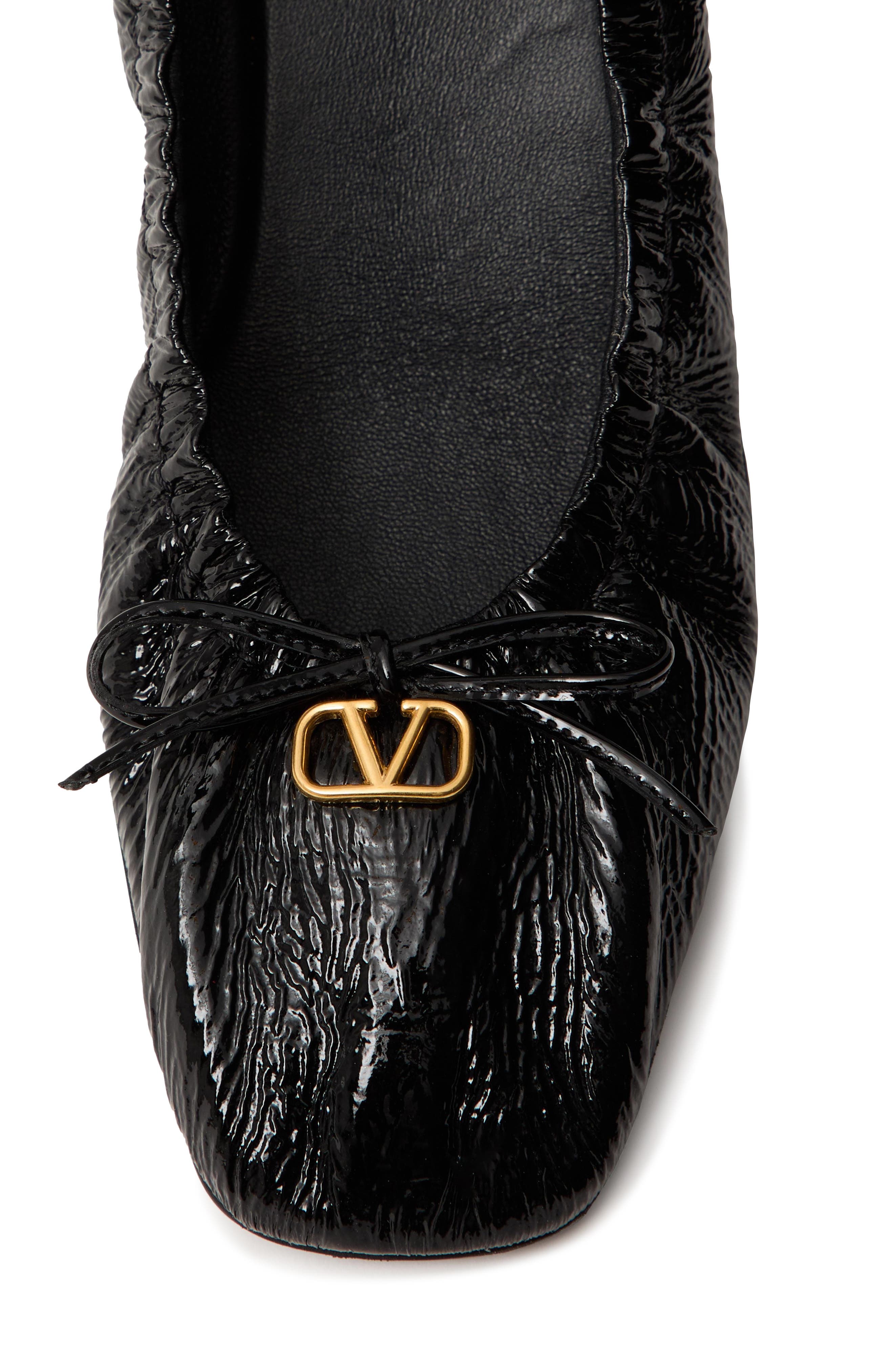 Valentino Garavani VLOGO Signature Patent Ballet Flat, Alternate, color, 