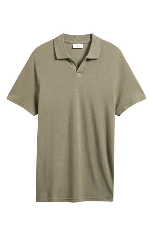 Nn07 Mens Ryan Knitted Linen-blend Polo In Green
