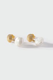 Edge of Ember Ocean Shell Earrings