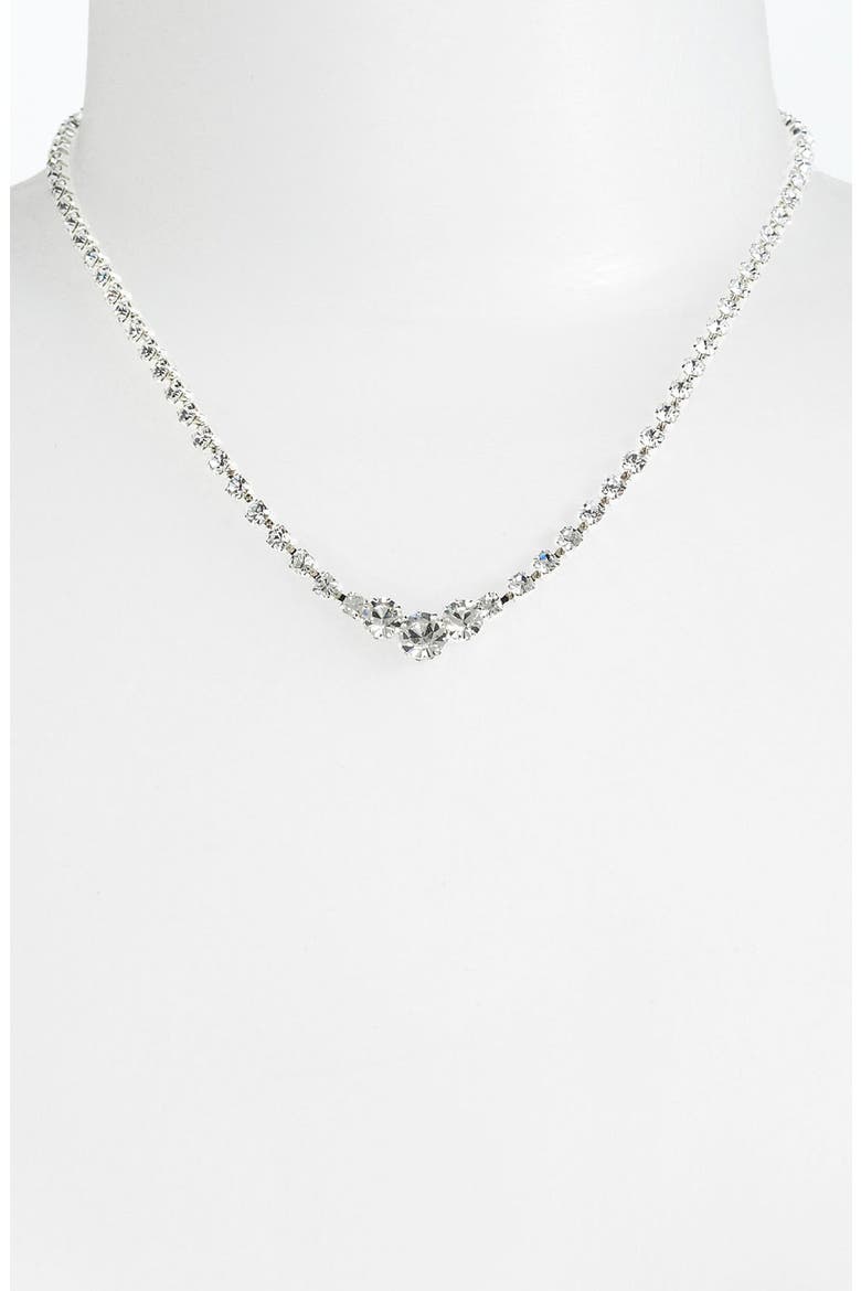 Collar Necklace, Alternate, color, SILVER/ CLEAR