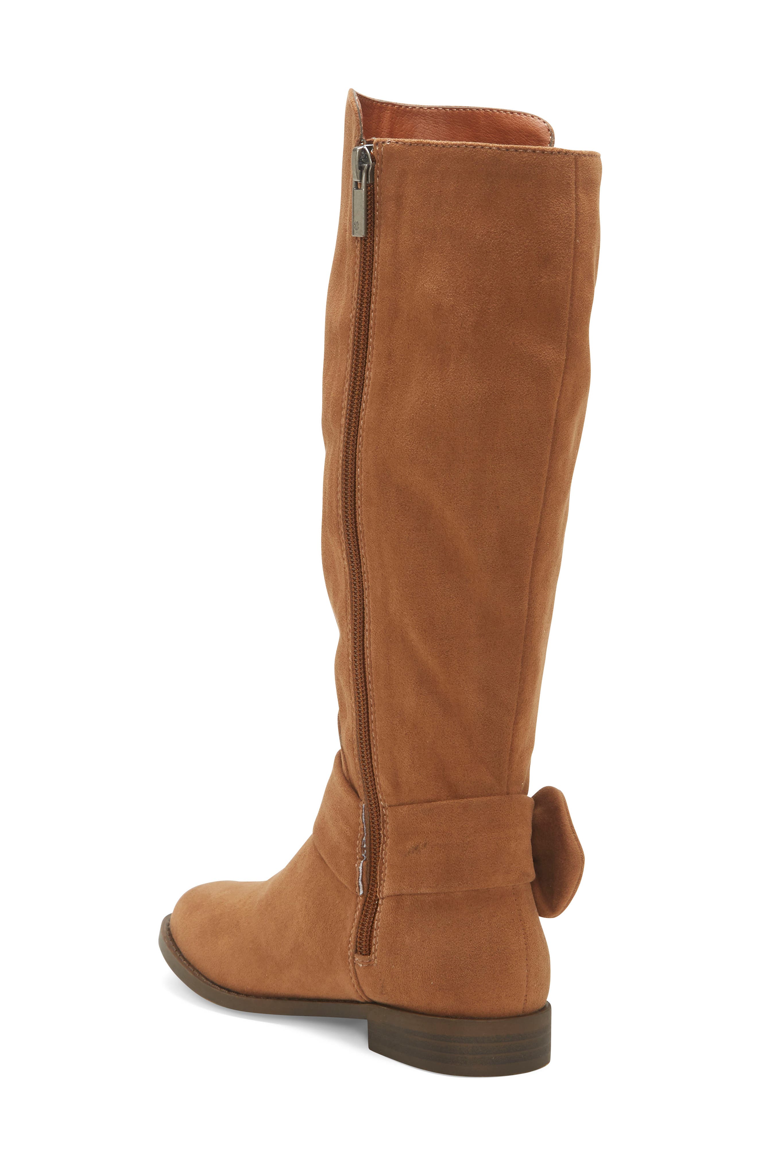 Luschia Tall Bow Boot, Alternate, color, MOLASSES