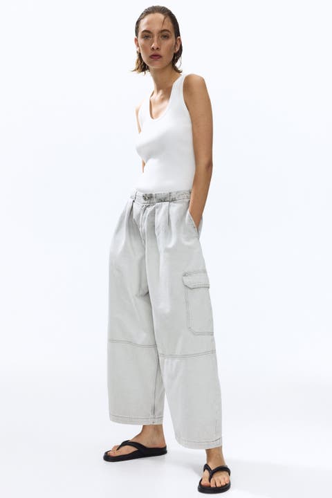 Barrel Regular Waist Ankle Jeans