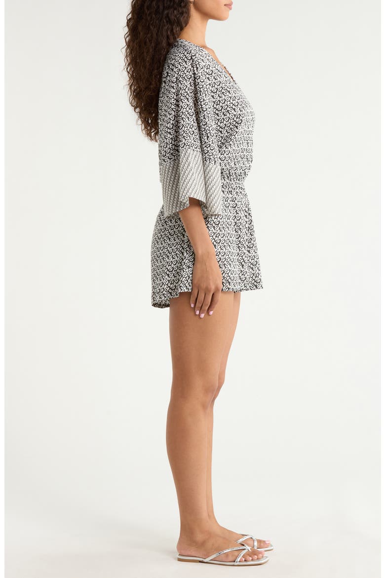 Print Cover-Up Romper, Alternate, color, BLACK ZINA