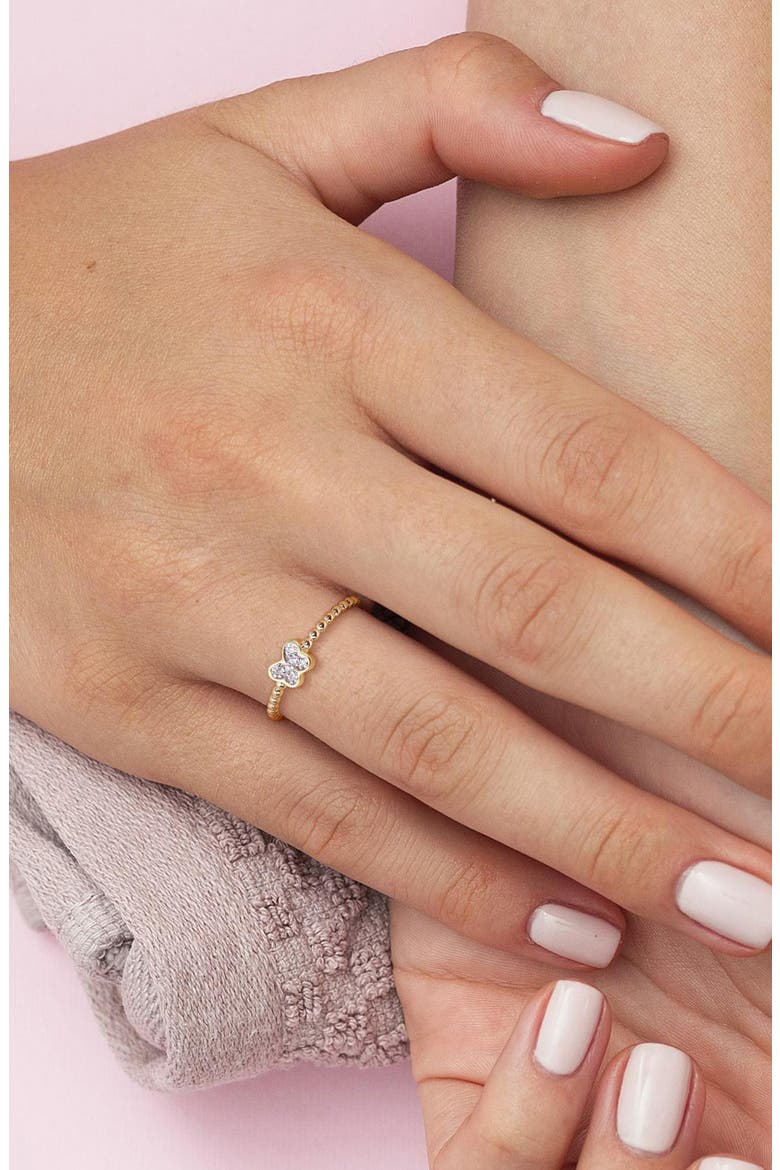 Diamond Butterfly Ring - 0.03ct., Alternate, color, WHITE