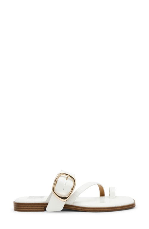 Dolce Vita Dv By Makai Toe Loop Buckle Sandal In White