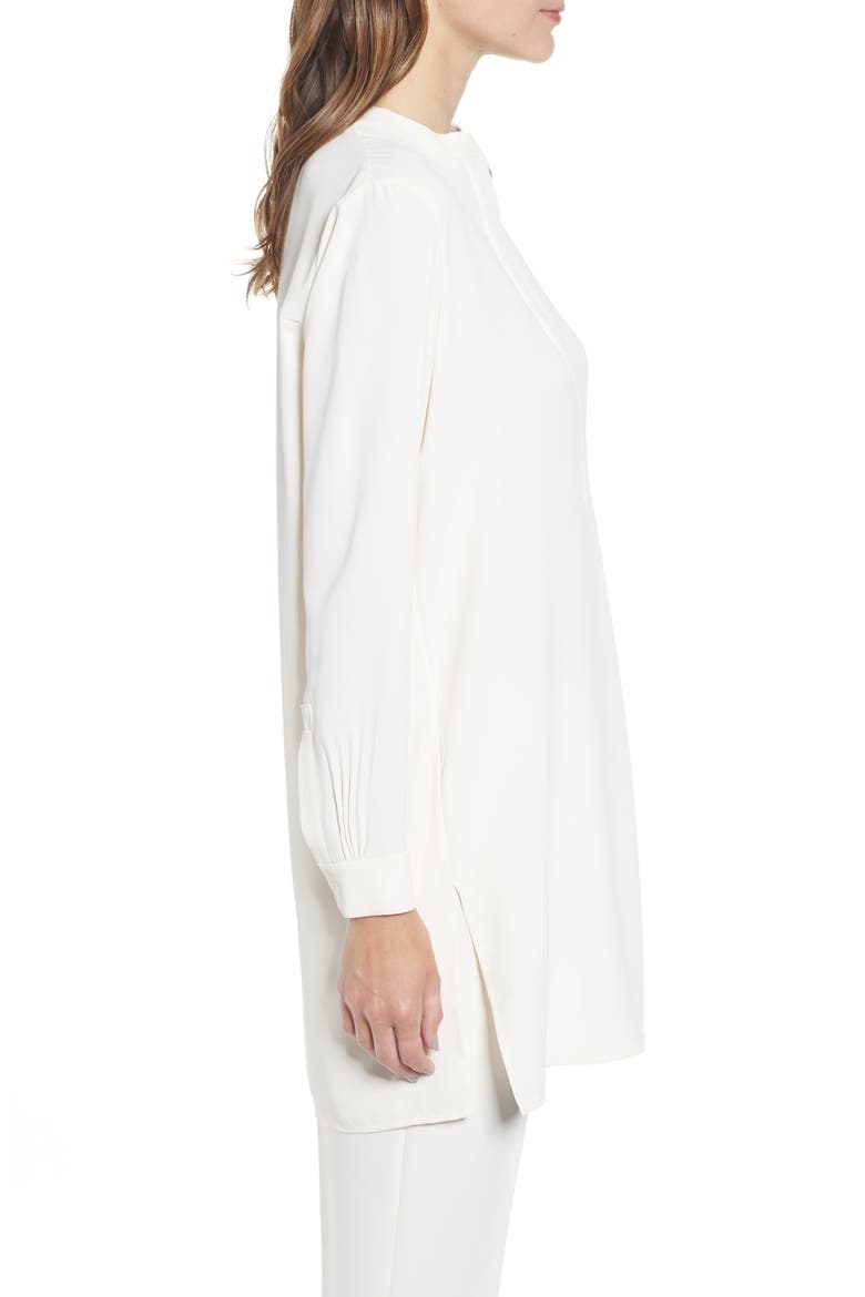 Nehru Tunic Shirt, Alternate, color, ANNE WHITE