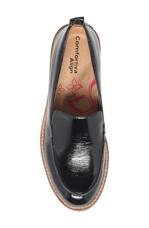 Comfortiva Lindee Lug Sole Loafer In Black Patent