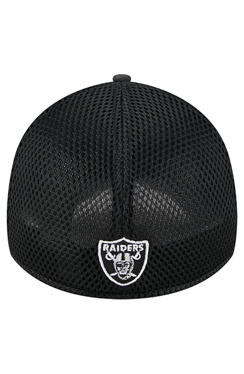 New Era Men's New Era  Black Las Vegas Raiders Outline 39THIRTY Flex Hat, Alternate, color, Black