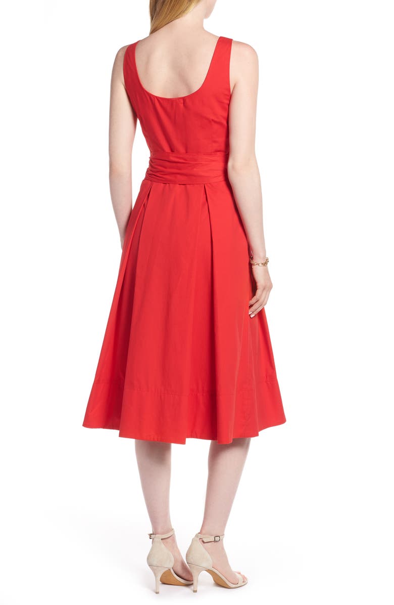 1901 Button Front Fit & Flare Midi Dress, Alternate, color, 
