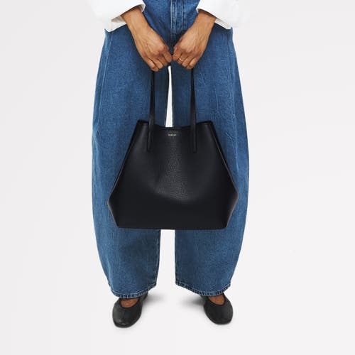 Radley Large Dukes Place Open Top Black Leather Tote Bag In Black
