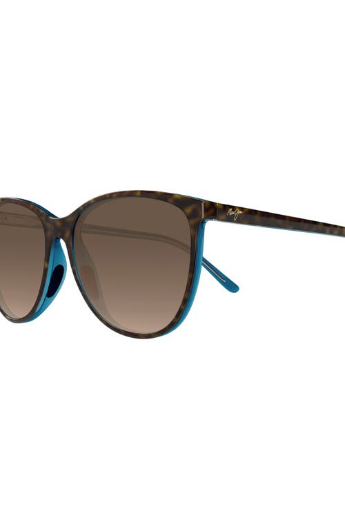 Maui Jim Rose Ocean 57mm Gradient Polarized Cat Eye Sunglasses In Brown