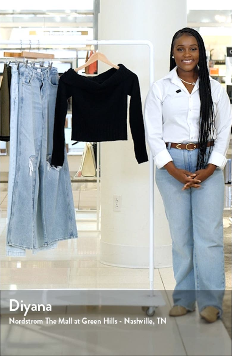 Off the Shoulder Crop Sweater, sales video thumbnail