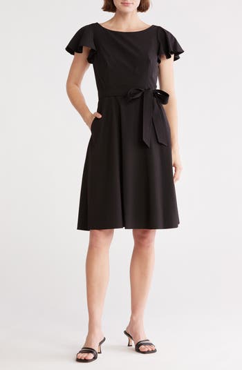 Calvin Klein Petal Cap Sleeve A-Line Dress | Nordstromrack
