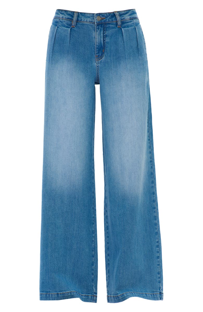 Bayeas Jermey Pleated Baggy Wide Leg Jeans, Alternate, color, Periwinkle Blue