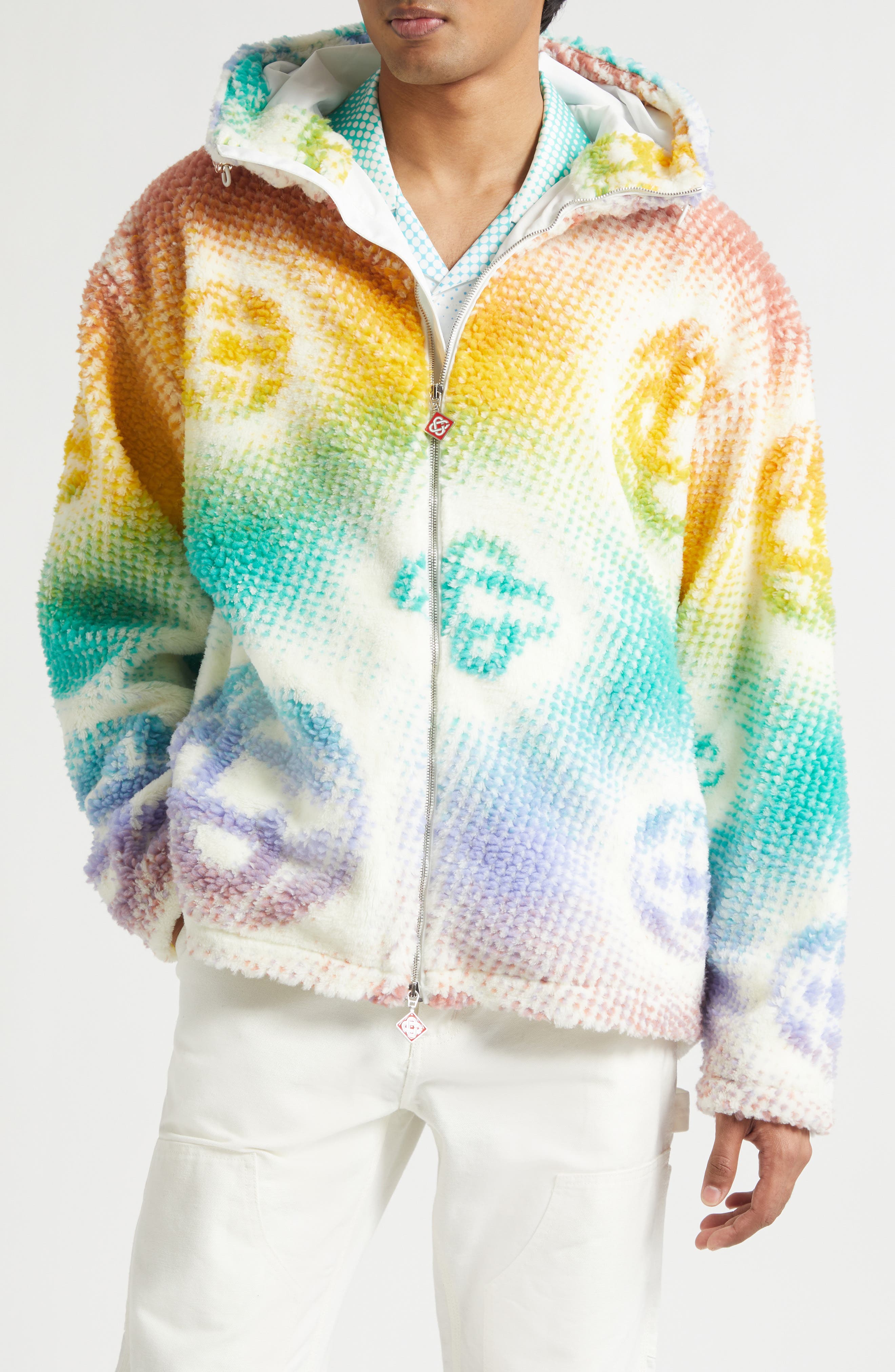 Halftone Monogram Fleece Jacket