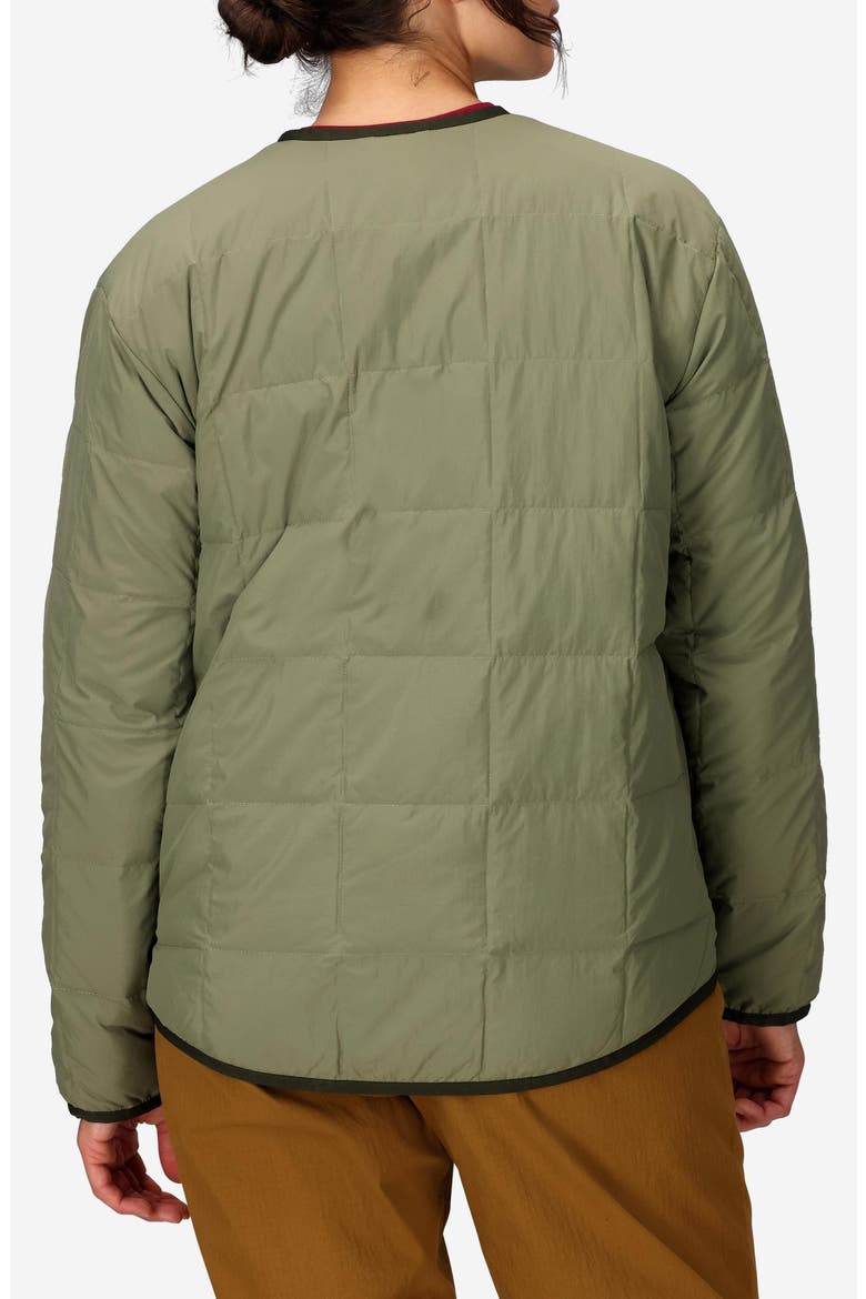 Ares Collarless 700 Fill Power Down Jacket, Alternate, color, OLIVE GROVE