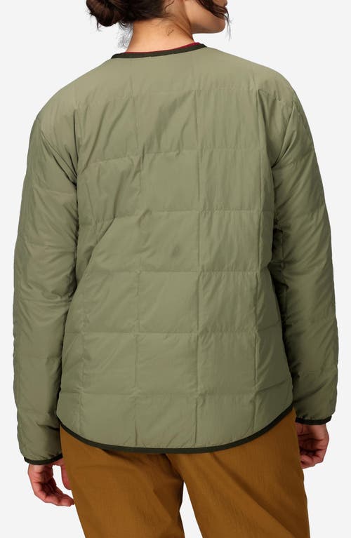 Marmot Ares Collarless 700 Fill Power Down Jacket In Green