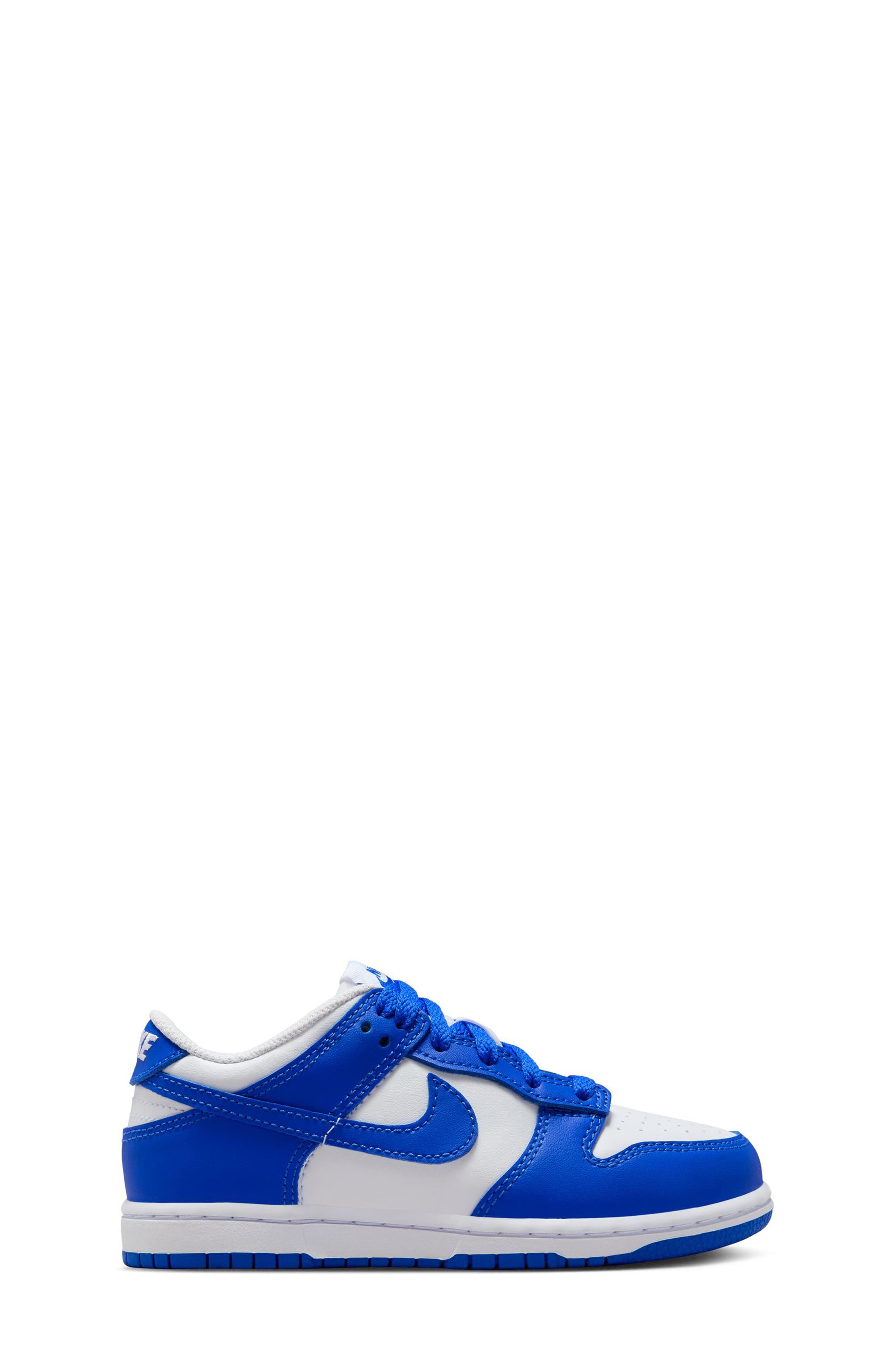 Kids' Dunk Low Basketball Sneaker, Alternate, color, 131 WHITE/HYPRYL